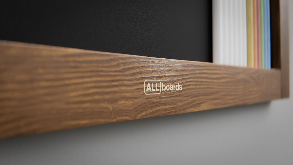 KREIDETAFEL mit Holzrahmen 100x80cm - Braun, Holz (100/80/2cm) - ALLboards