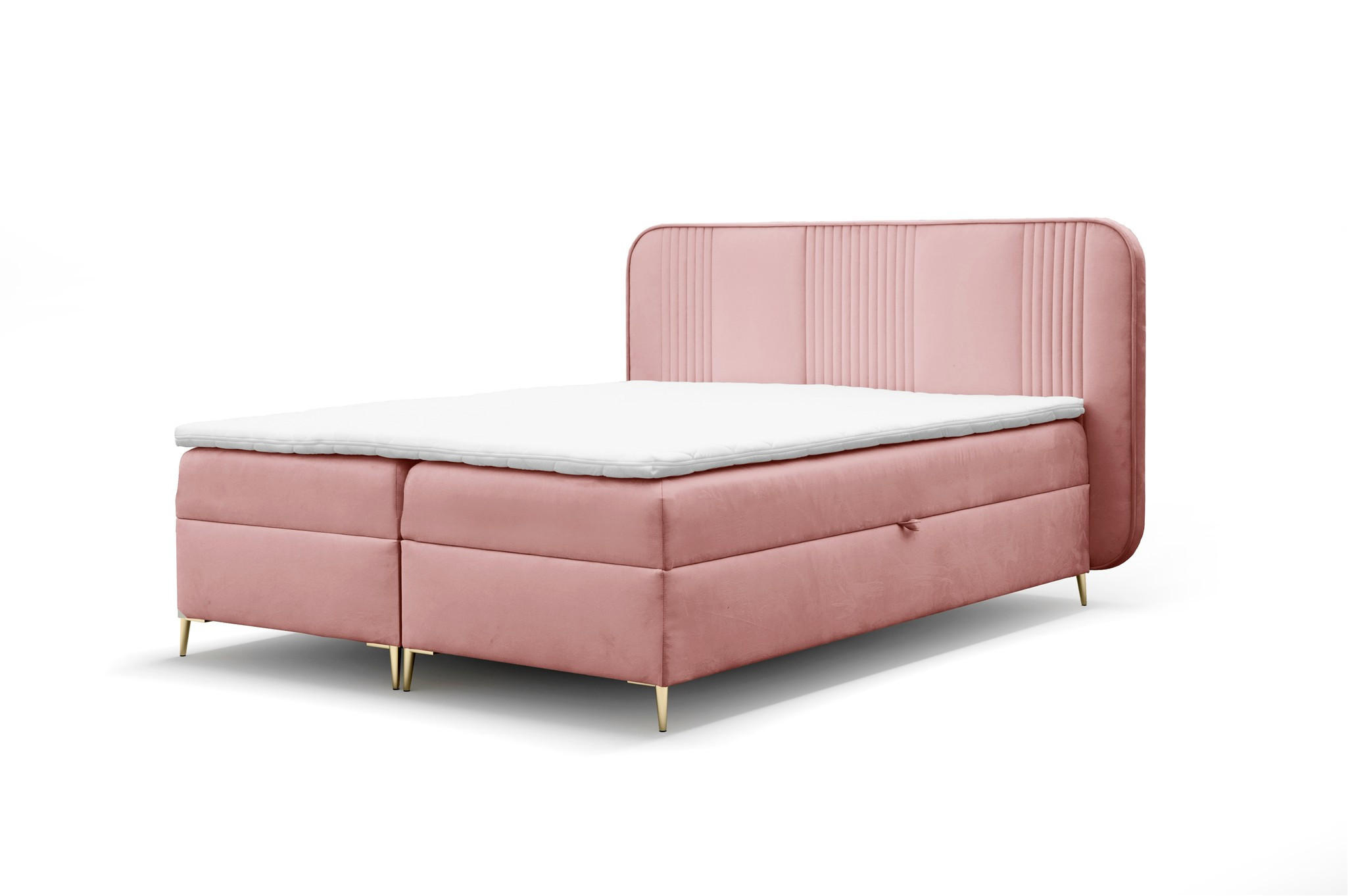 BOXBETT Avery - Rosa, Holzwerkstoff/Textil (160/200cm) - Fun Möbel