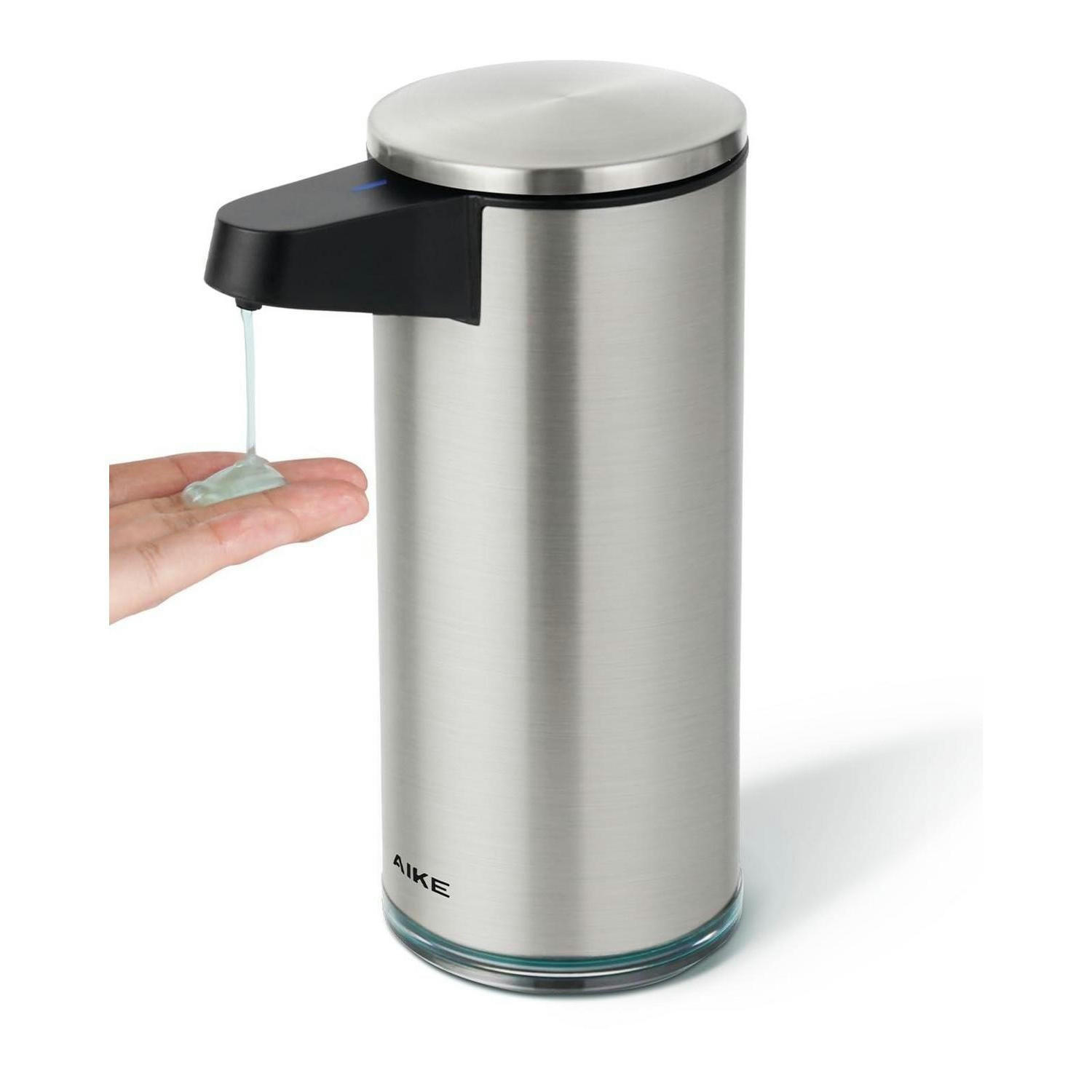 SEIFENSPENDER Automatisch Edelstahl 380ml USB-C aufladbar - Silberfarben, Metall (7.5/18/12cm)
