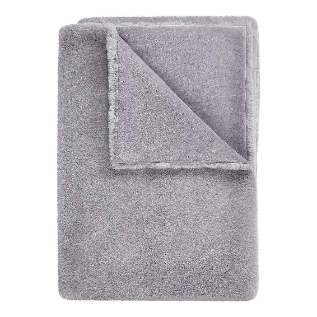 FELLDECKE Wild Thing - Grau, Kunststoff (150/200cm) - Butlers