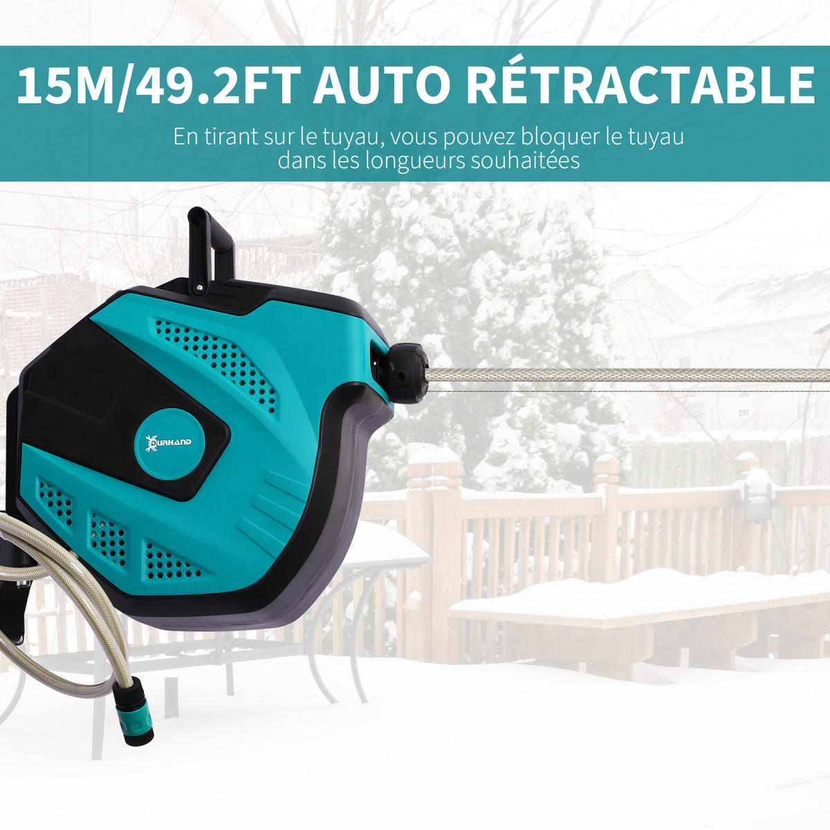 SCHLAUCHAUFROLLER DE-13761 Schwarz & Grün - Multicolor, Kunststoff (22.5/41/44cm) - ComfortXL