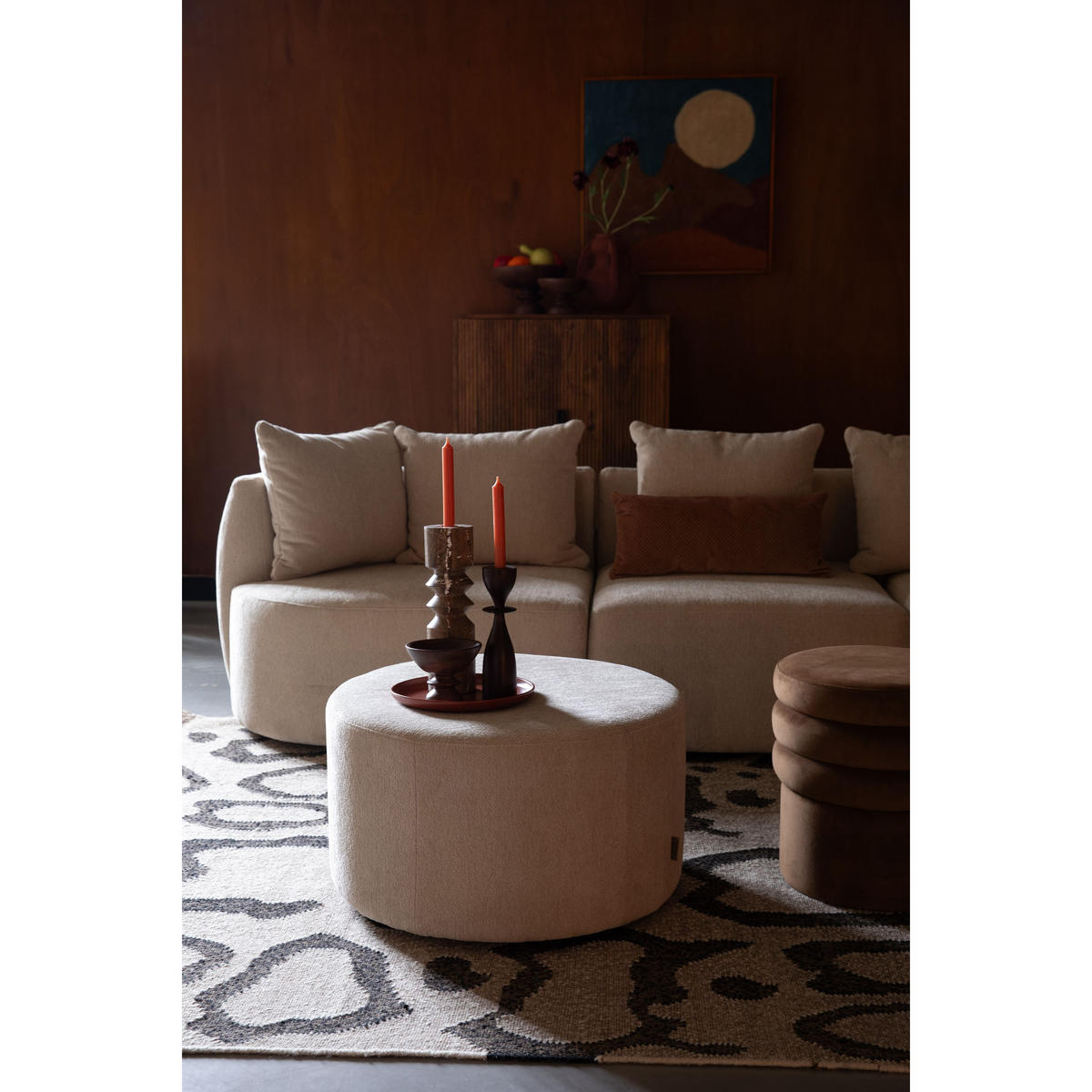 SOFA 4,5-SITZER Rocca Latte/ Beige - Creme, Textil (250/83/92cm) - Dutchbone