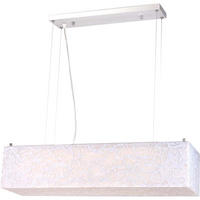 LED HÄNGELEUCHTE Marmoroptik Weiß Silber - Weiß, Metall (70/20/100cm) - Globo Lighting