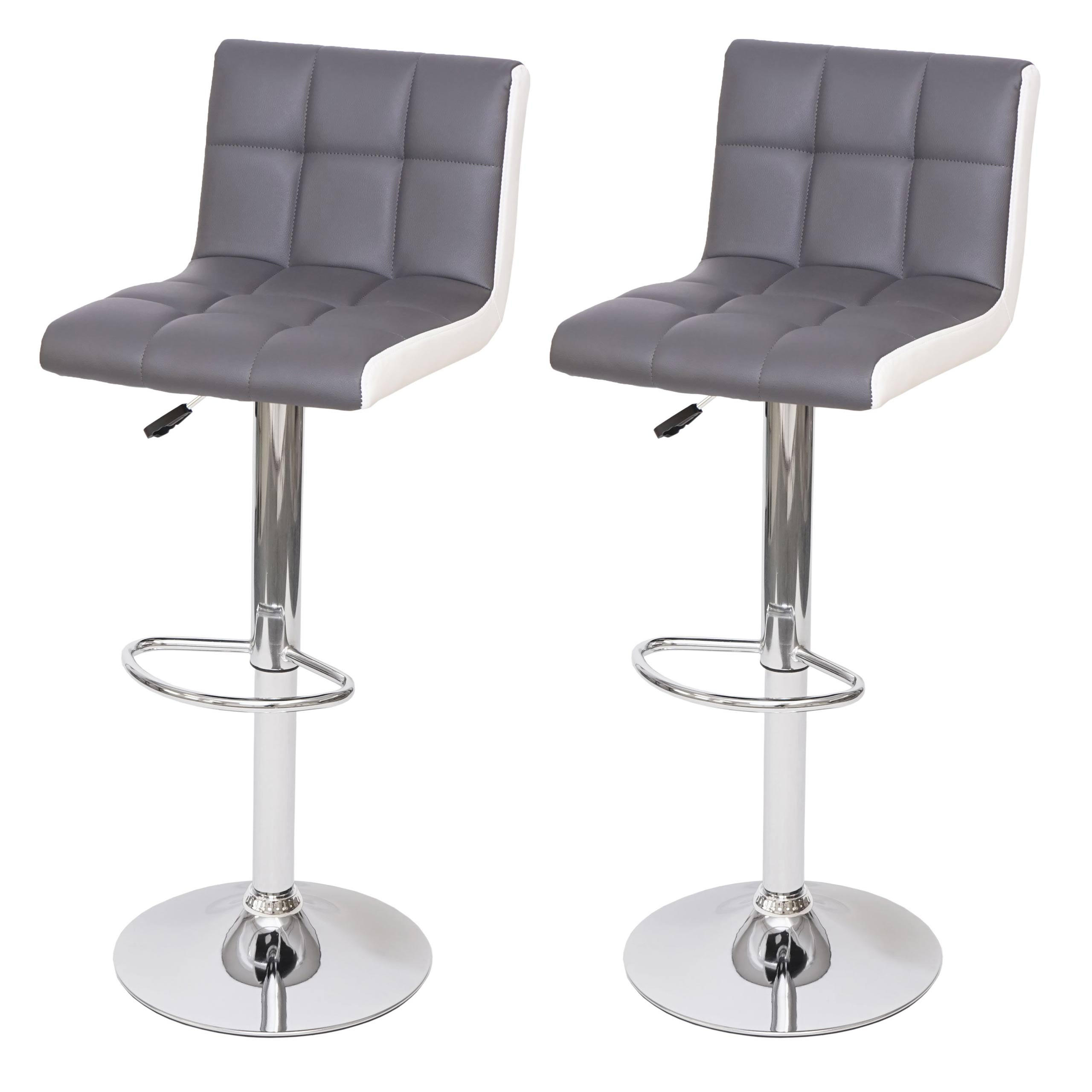 BARHOCKER Grau, Weiß 2er-Set - Weiß/Grau, Textil (38/107/41cm) - MCW