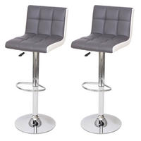 BARHOCKER Grau, Weiß 2er-Set - Weiß/Grau, Textil (38/107/41cm) - MCW