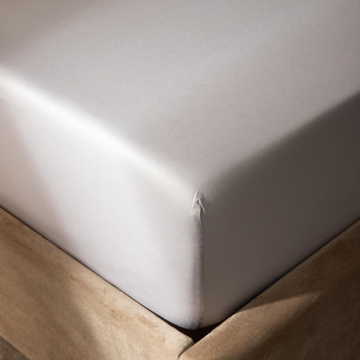 BETTLAKEN Danielle grau Satin 160/200 cm - Grau, Textil (160/200cm) - Homla