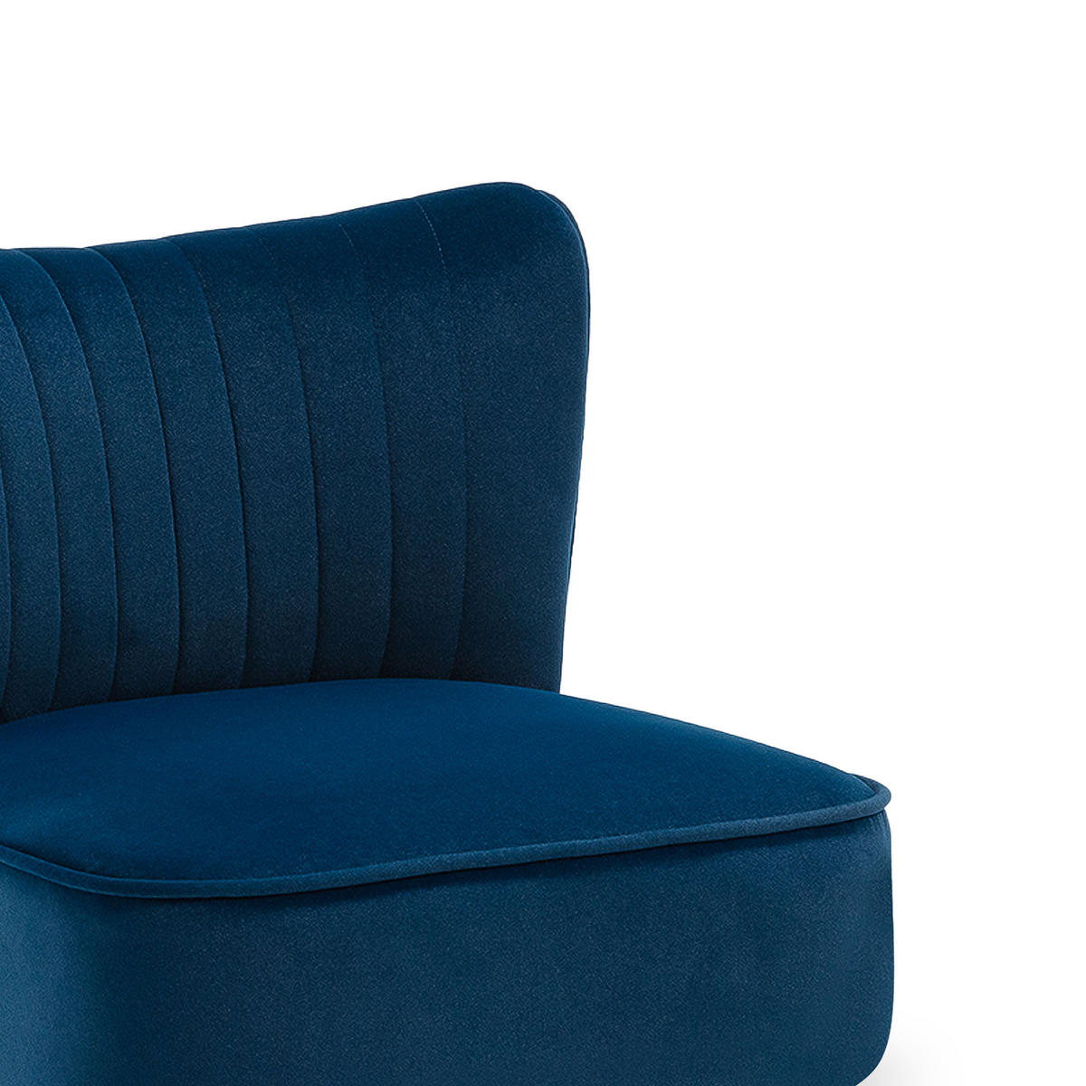 COCKTAILSESSEL 2er-Set Judith aus nachtblauem Samt - Goldfarben/Dunkelblau, Holz/Textil (53.5/72/67.5cm) - Sicaan