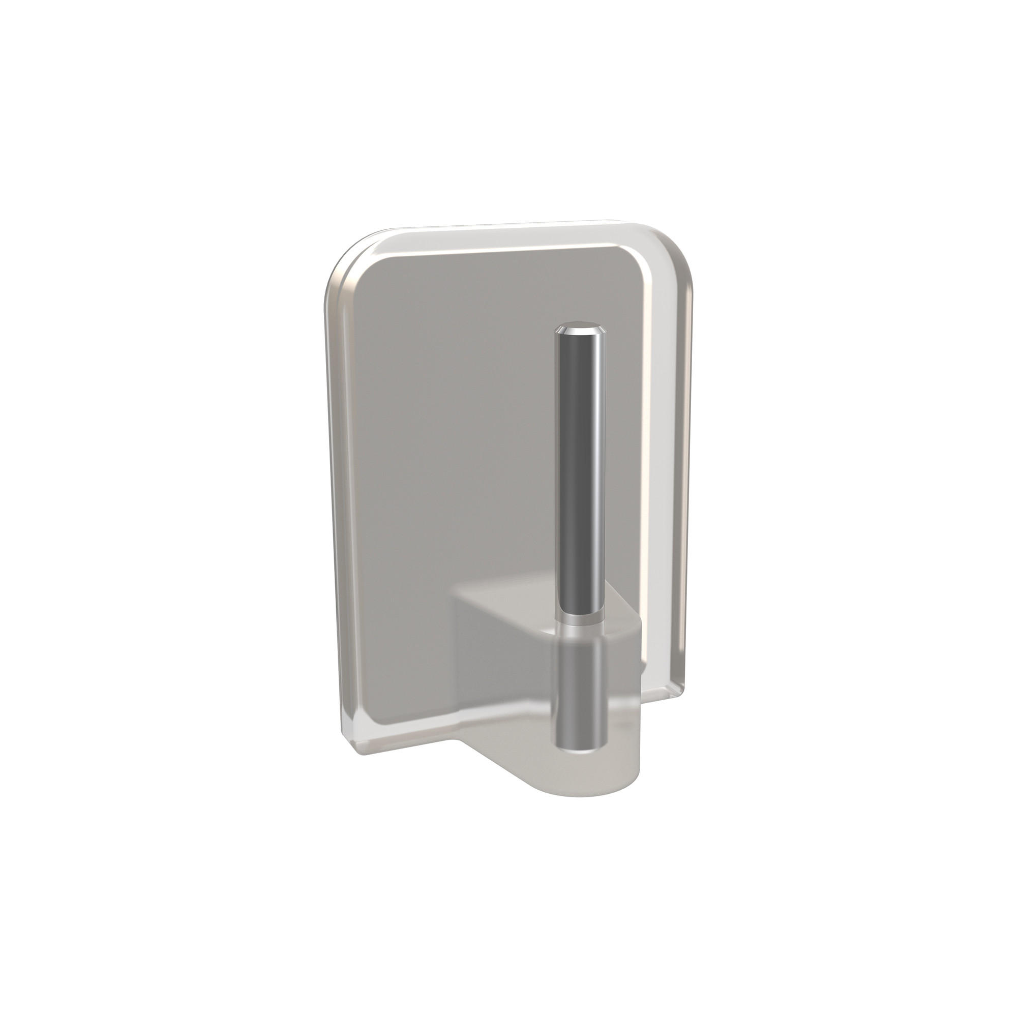 KLEBEHAKEN MIT METALLSTIFT für Vitragestangen, Glasklar, Packung 4 Stück - Transparent, Kunststoff/Metall (1.7/2.4/1.2cm) - INTERDECO