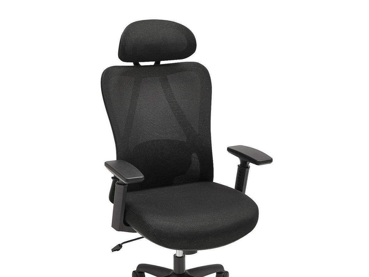 BÜROSESSEL - 63 x 67 - stoff - schwarz Sorlita - Schwarz, Textil (63/121/67cm) - Vente-Unique