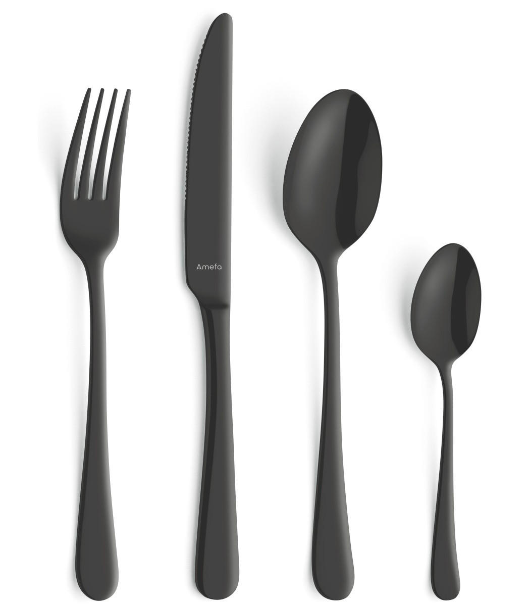 BESTECKSET Austin Vintage Schwarz 24-teilig - Schwarz, Metall