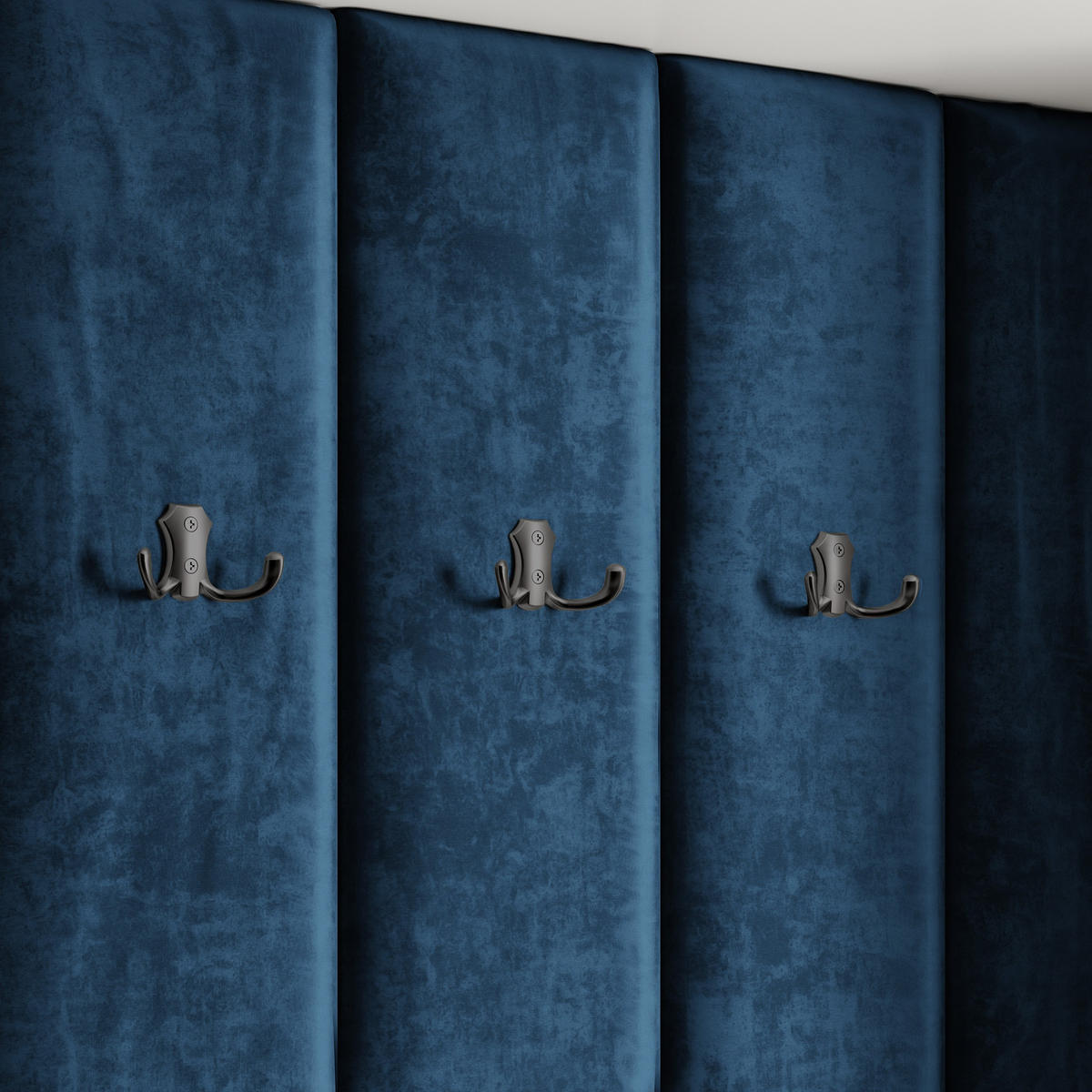 GARDEROBENSCHRANK REMA 200/240/60 cm Modern Garderobe-Set Weiß - Blau/Weiß, Holzwerkstoff (200/240/60cm) - MASSENO