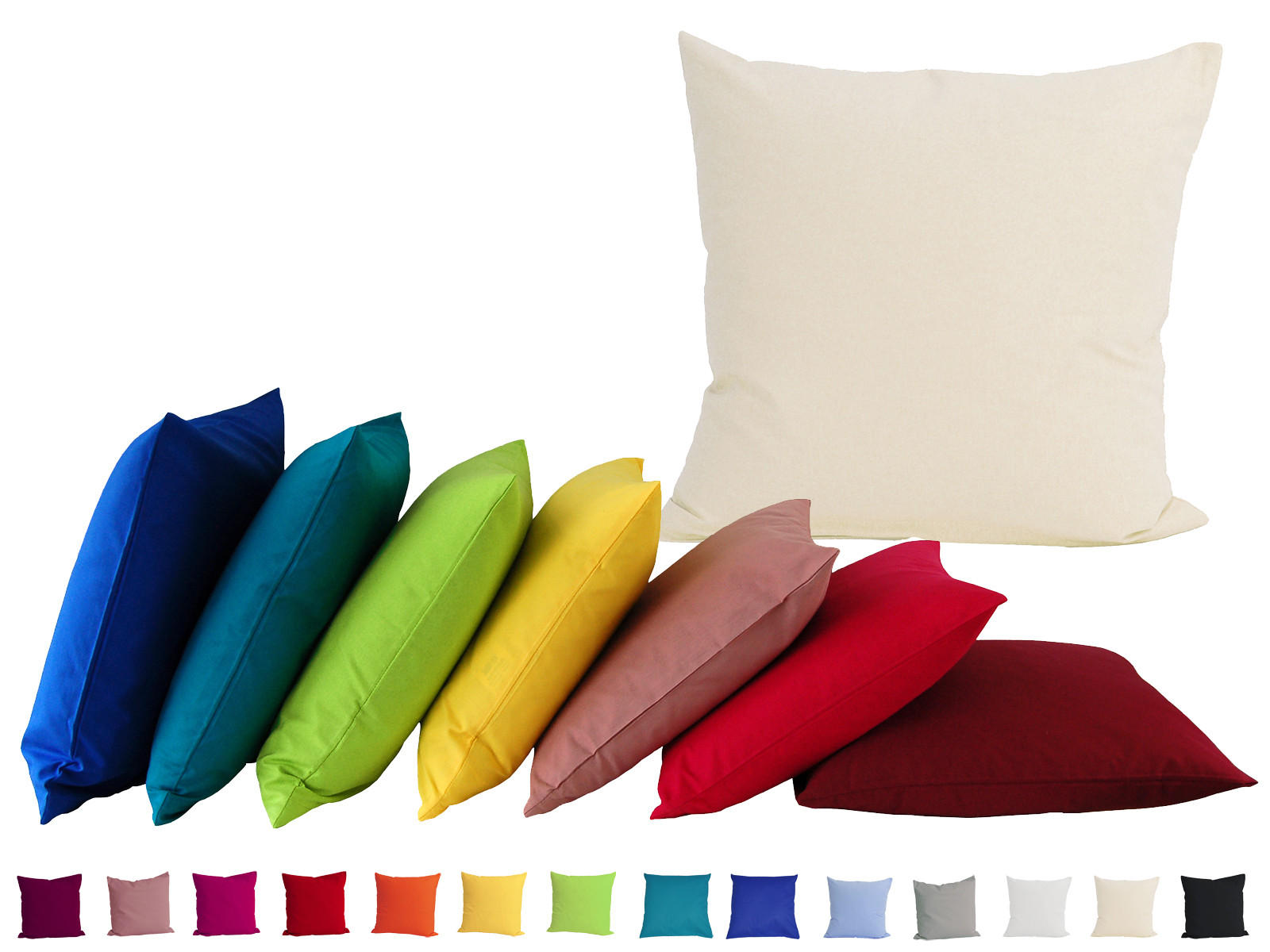 KISSENBEZUG Basic 100% Baumwolle rosenquarz 80/80 cm - Altrosa, Textil (80/80cm) - beties Heimtextil