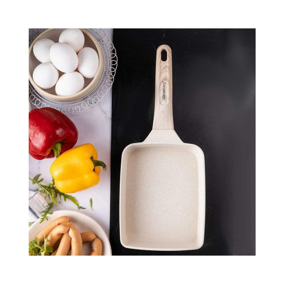 PFANNKUCHENPFANNE Creme 36/15/4 cm 56772 - Creme, Metall (20cm) - Klausberg 