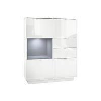 HIGHBOARD Metro Einsatz in Grau Hochglanz - Grau, Holzwerkstoff (103/123/38cm) - Vladon