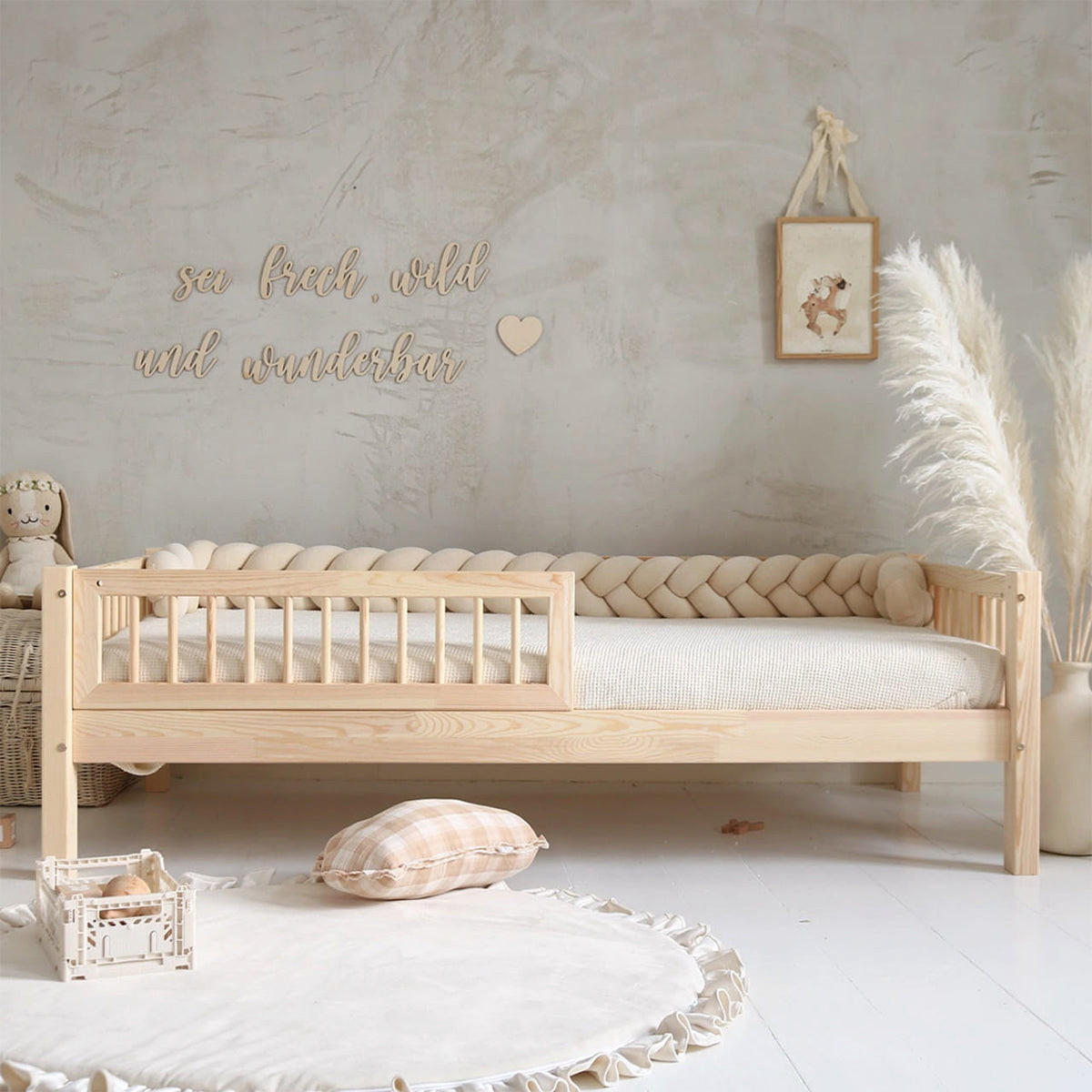 POSTEĽ 90/190 Adèle Prírodné drevo - hnedá, drevo (90/190cm) - Petits-meubles