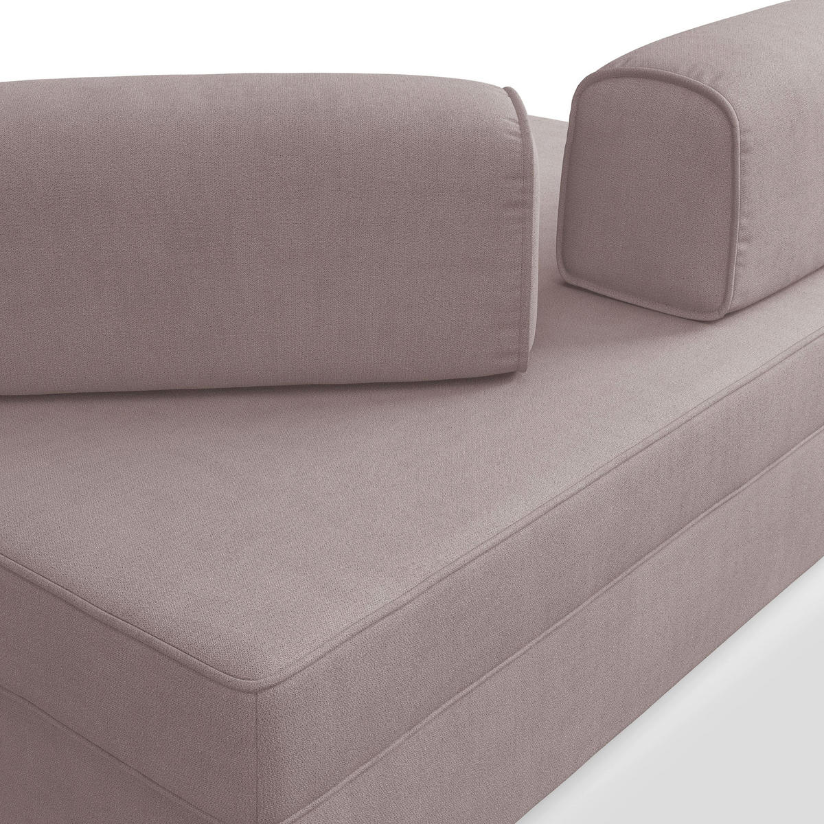 LINEARSOFA Liberty ausziehbar - Rosa, Textil (160/42/105cm) - Divani.store
