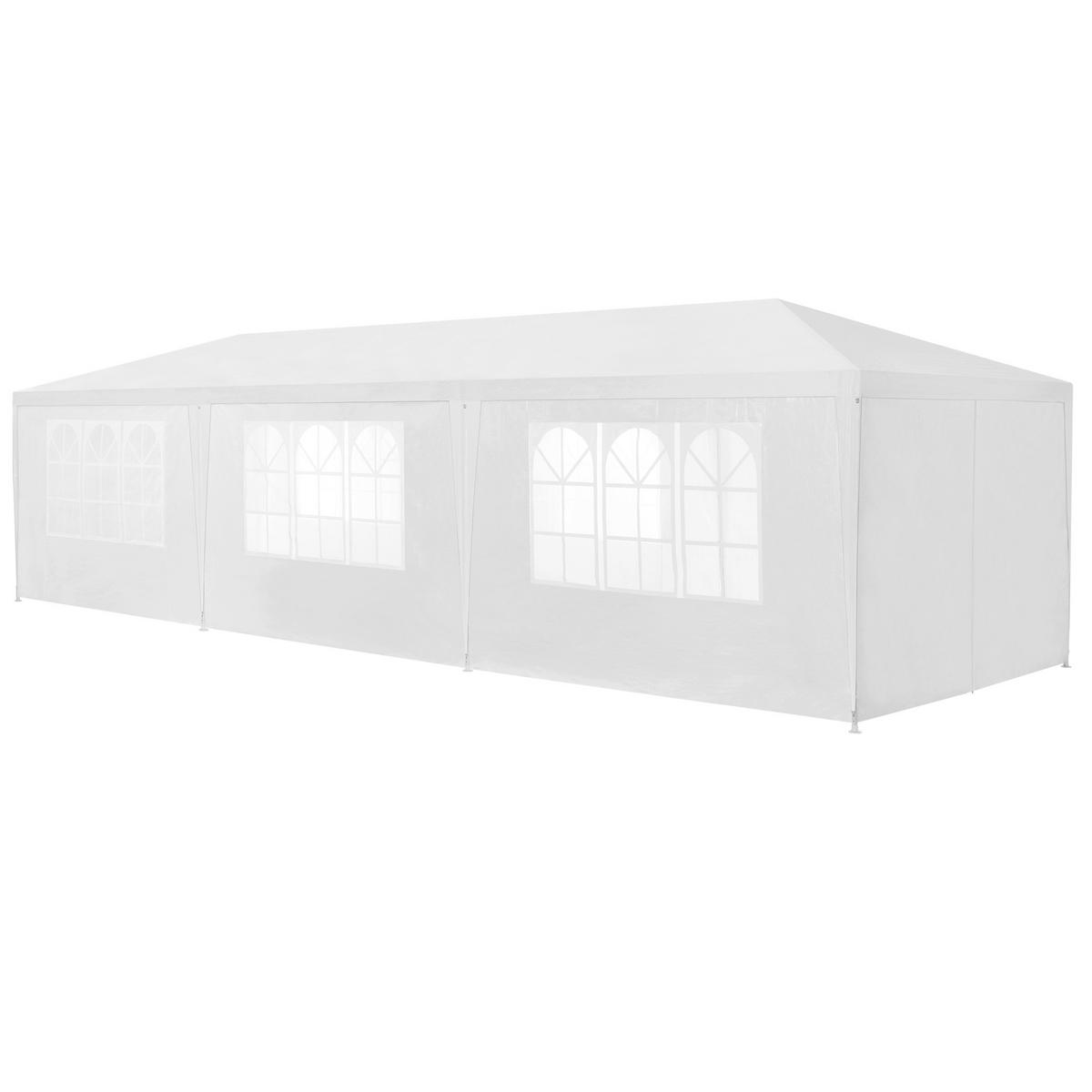 PARTYZELT Wedau - Weiß, Kunststoff/Metall (900/255/300cm) - casa.pro