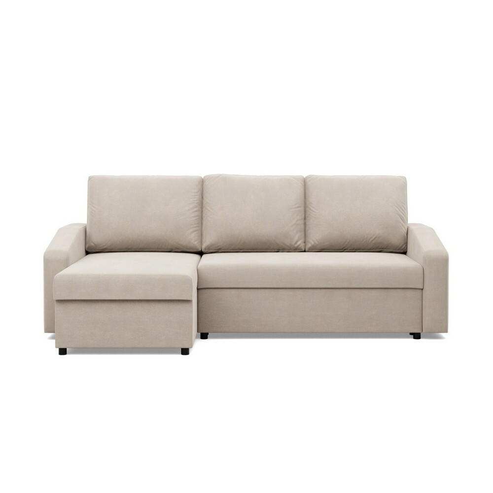 ECKSOFA Neo mit abgeschrägter Armlehnen beige - Beige, Textil (231/140cm) - SIMKAM Furniture