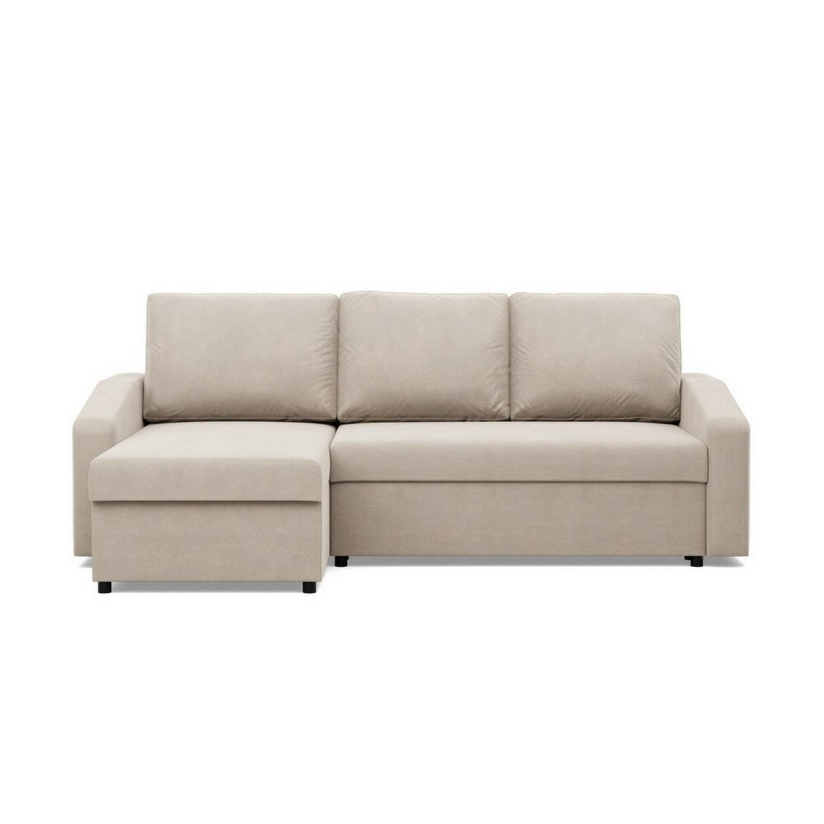 ECKSOFA Neo mit abgeschrägter Armlehnen beige - Beige, Textil (231/140cm) - SIMKAM Furniture