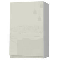 HÄNGESCHRANK Florence W2/45 Grau / RAL 1013 perlweiß HG 45 / 32,5 / 72cm - Türanschlag rechts - Weiß Hochglanz/Grau, Holz/Holzwerkstoff (45/72/32.5cm) - Feldmann-Wohnen