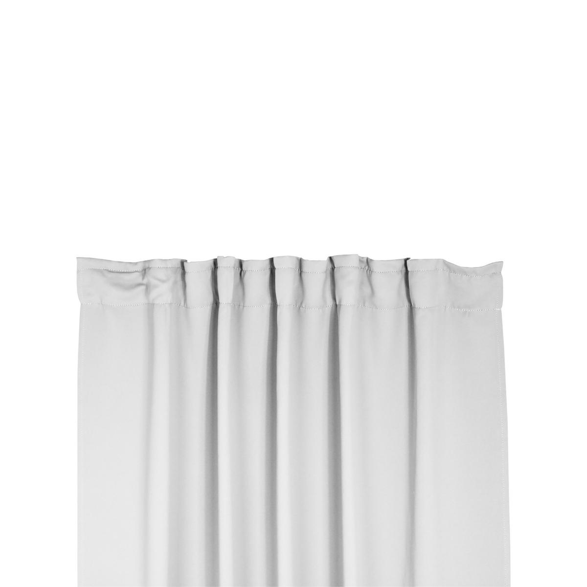 VERDUNKELUNGSVORHANG Kräuselband 140/175 cm Weiß - Weiß, Textil (140/175cm) - TiborTex