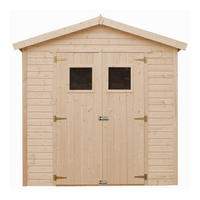 HOLZ GARTENSCHUPPEN MIT IMPRÄGNIERTEM BODEN - H228x222x233 cm/4,2 m² - M351+M351G - Beige, Holz (233/234/199cm) - Timbela