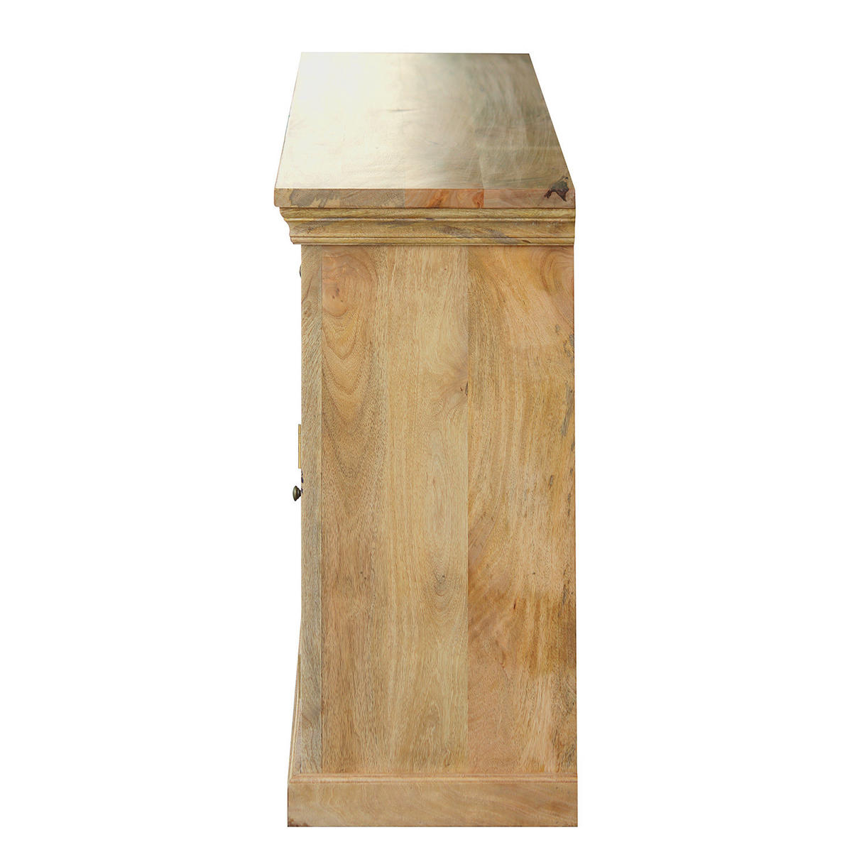 MASSIVES SIDEBOARD mit 3 Schubladen - Mango / Beige - Beige/Goldfarben, Holz/Naturmaterialen (160/90/40cm) - home24