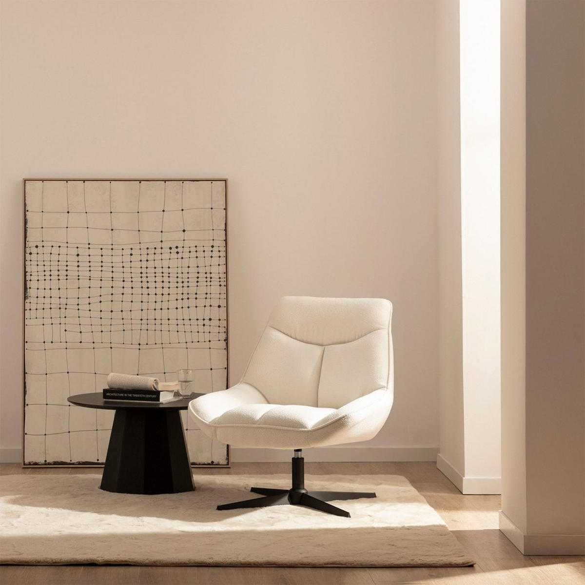 DREHSTUHL Anouk Beige 75 cm x 86 cm - Beige, Textil (75/86/87cm) - Klast Home