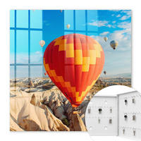 SCHLÜSSELBOX Weiß 30x30 cm – Türöffnung nach rechts - Sky Adventure - Blau, Metall (30/30/5cm) - TULUP