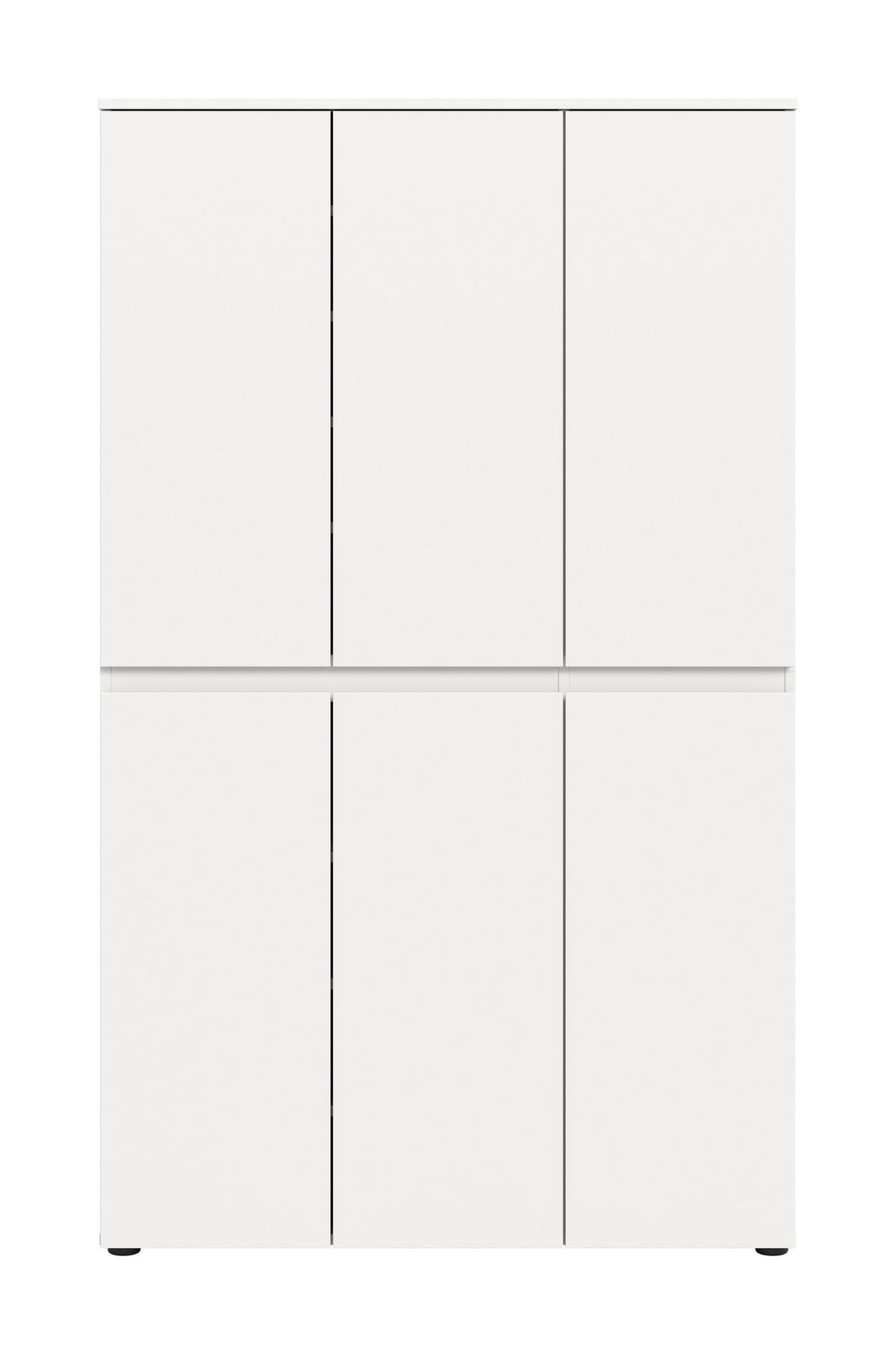 UNIVERSALSCHRANK SCARPA (B/H/T: ca. 105/175/37 cm) in weiß/weiß - Weiß, Holzwerkstoff (105/175/37cm)