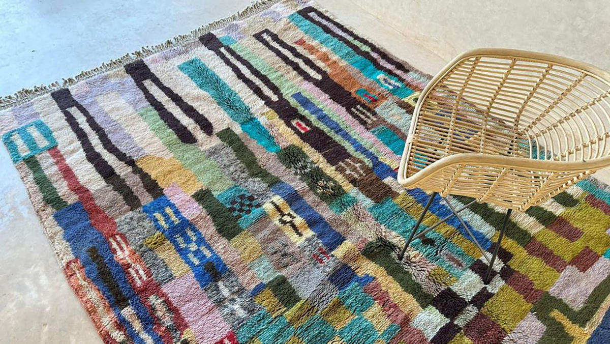 BERBERTEPPICH aus Marokko farbig 140x 200 cm - Multicolor, Naturmaterialien (140/200cm) - AFK Living