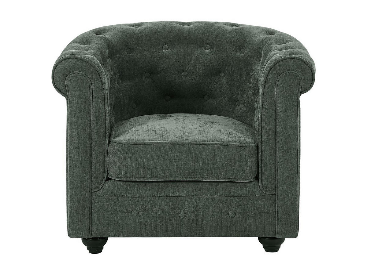 2ER-SET Sessel - Stoff - Grün - CHESTERFIELD - Grün, Textil (82/72/78cm) - Vente-Unique