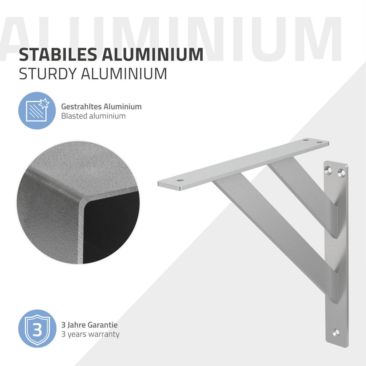 REGALTRÄGER 2er Set - Silberfarben, Metall (24/3/24cm) - ML-DESIGN