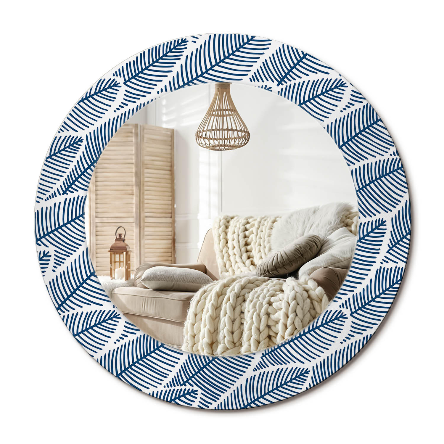 Wallfluent Spiegel Blau 50x50x0.4 cm