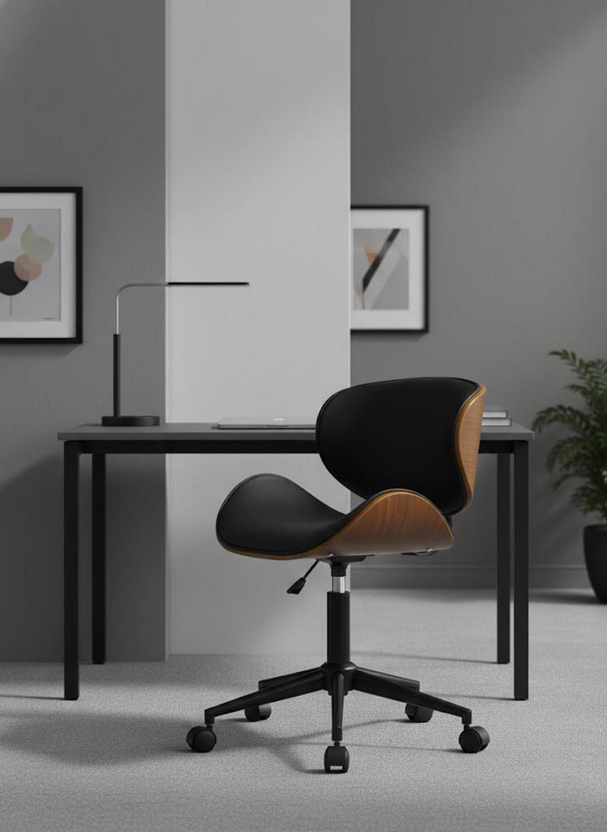 BÜROSTUHL Veloce schwarz - Schwarz, Metall (52/90/52cm) - TPFLiving