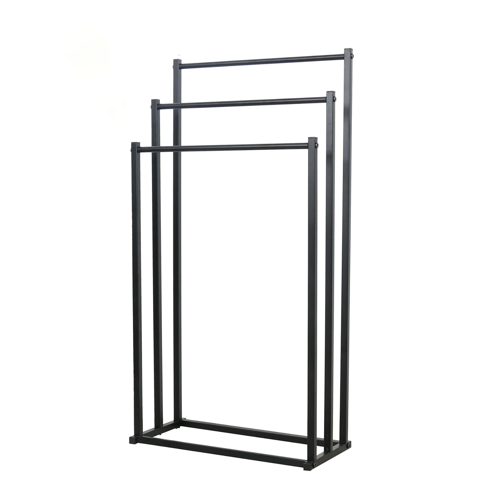 HANDTUCHHALTER ohne Bohren - Schwarz, Metall (44/87/21cm) - KRUMAD