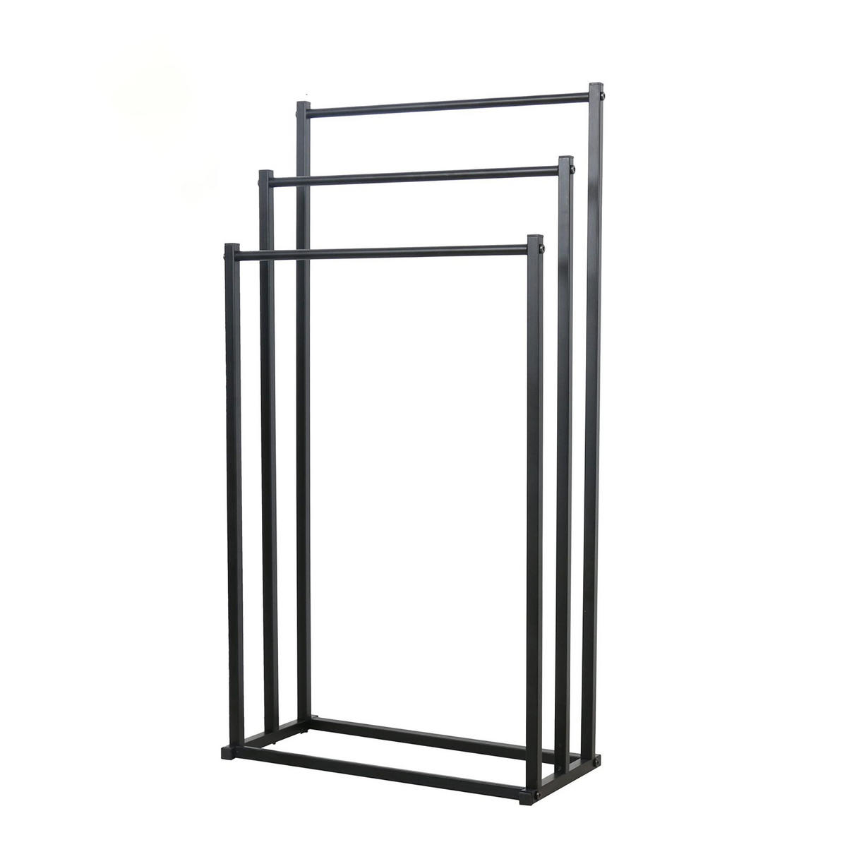 HANDTUCHHALTER ohne Bohren - Schwarz, Metall (44/87/21cm) - KRUMAD