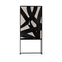 HIGHBOARD aus MDF ALVA ABSTRACT LINES - Schwarz, Holzwerkstoff (75/164.5/45cm) - RNT By Really Nice Things