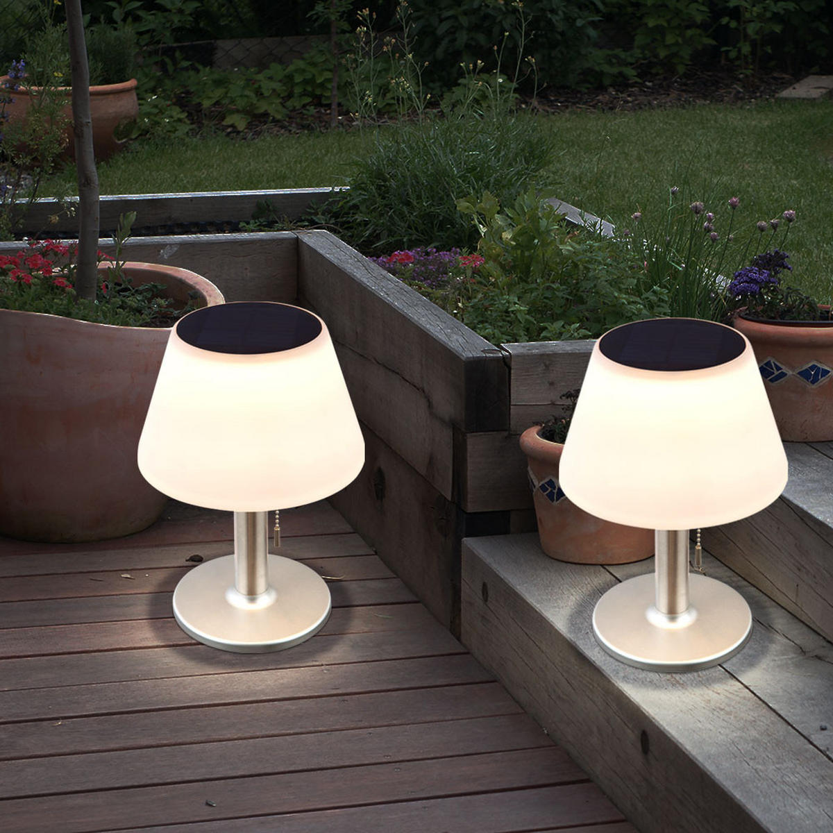 LED AUSSENLEUCHTE Metall Silber - Silberfarben, Metall (20/20/28cm)