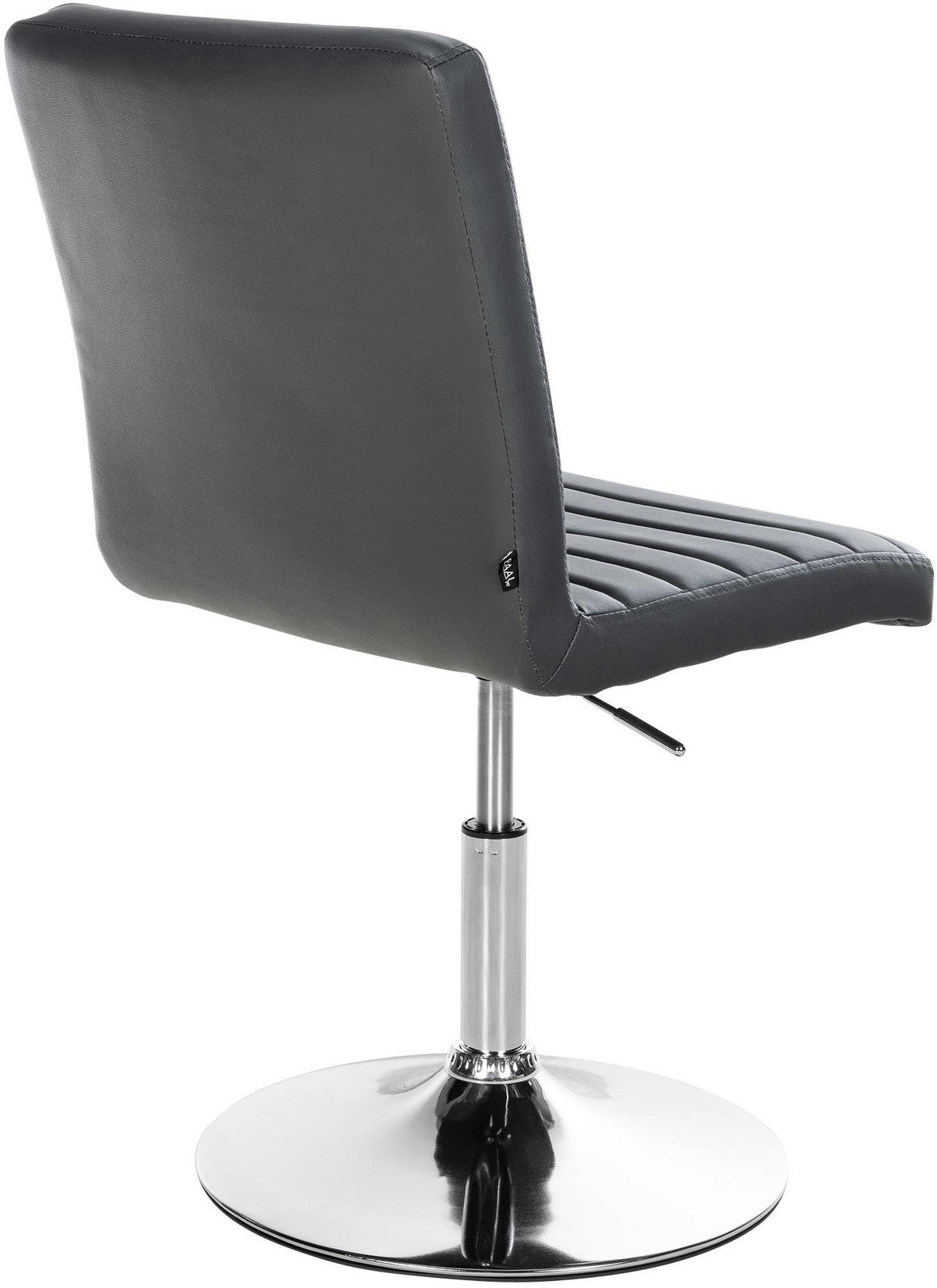 DREHSTUHL 2er Set Lederlook grau - Chromfarben/Grau, Textil/Metall (44/81/60cm) - CLP