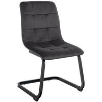 ESSZIMMERSTUHL Vermont Freischwinger 87x47x58 cm schwarz - Schwarz, Metall (47/87/58cm) - furnicato
