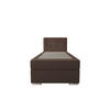BOXBETT ZILANO 1 mit Matratze H3 und Topper 90x200 Cosmic 800 rechts - Dunkelbraun, Holz/Textil (90/200cm) - Bedante