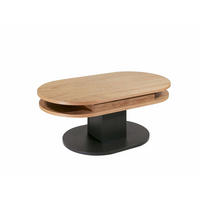 COUCHTISCH höhenverstellbar Charis 110x46x60 Furnier Wildeiche/Schwarz - Wildeiche/Schwarz, Holzwerkstoff (110/60/60cm) - 58aufmkessel