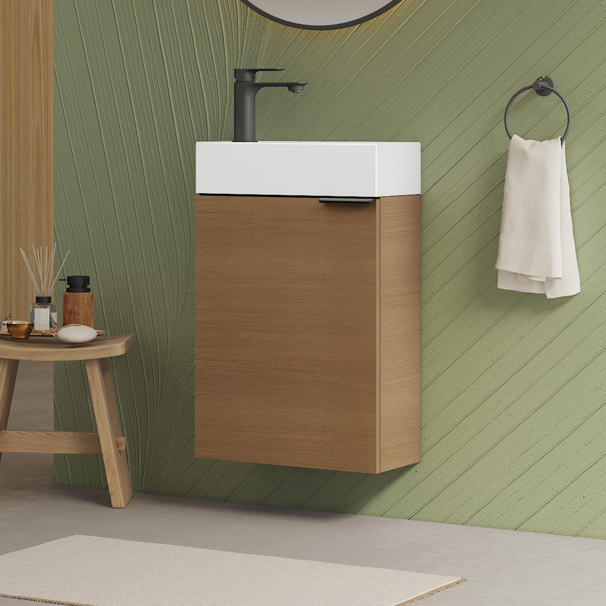 WASCHTISCH-SET 2-teilig Sonoma Eiche 41,7/24/64,6 cm - Sonoma Eiche, Holzwerkstoff (41.7/64.6/24cm) - EMKE