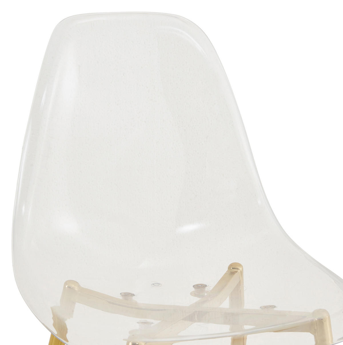 ESSZIMMERSTUHL 4er-Set 83 cm Kunststoff Transparent mit Metallbeinen Gold - Goldfarben, Metall (45.7/83/44cm) - Meubliv