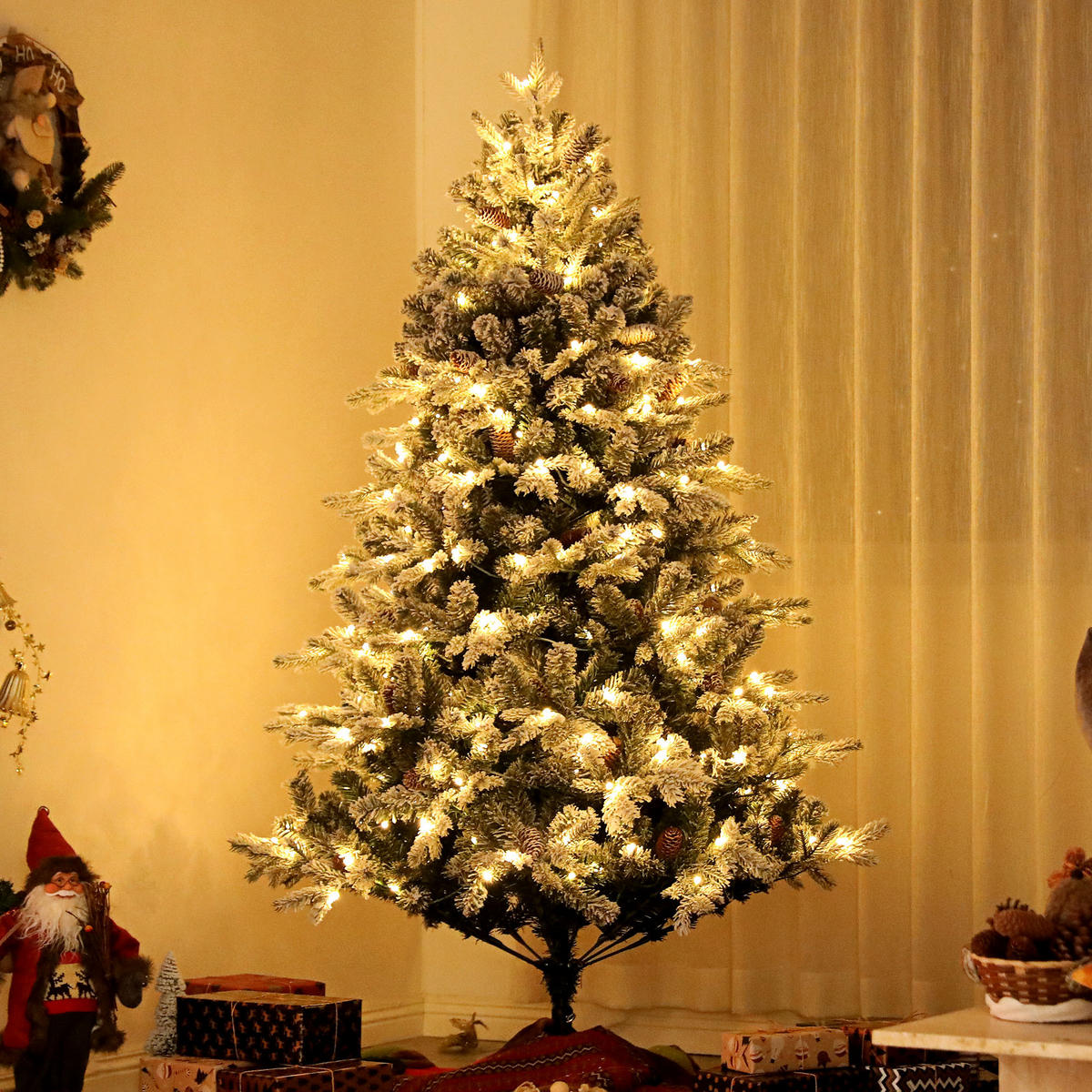 KÜNSTLICHER Weihnachtsbaum, 180 cm Christbaum mit 793 Spitzen für Weihnachten - Grün, Kunststoff (180cm) - HOMCOM