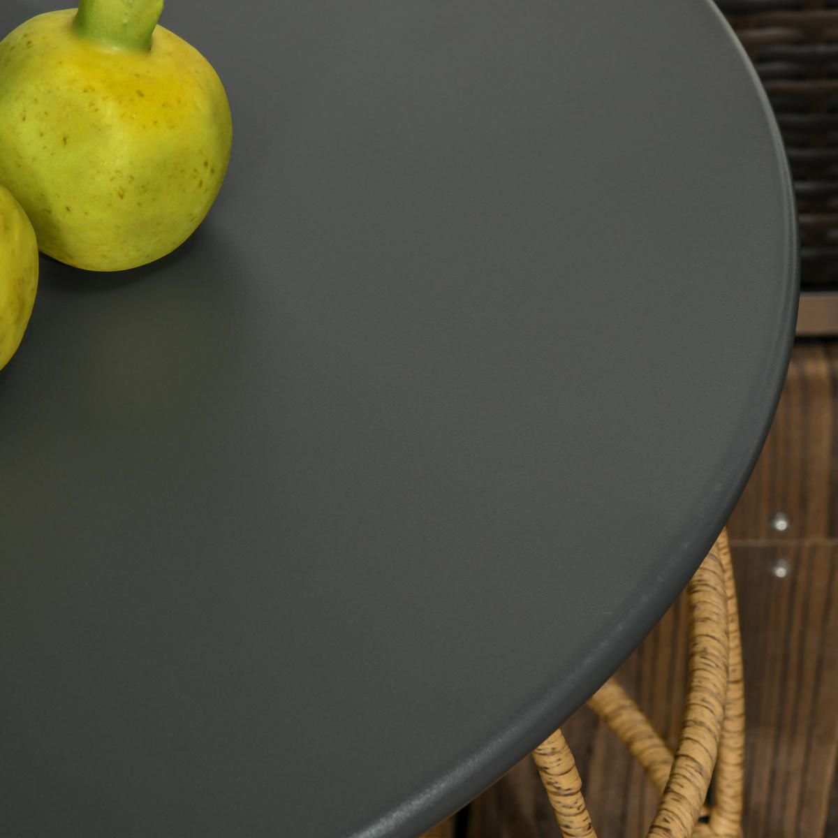 GARTEN BEISTELLTISCH 2er-Set Sand - Schwarz, Metall (60/60/47cm) - ComfortXL