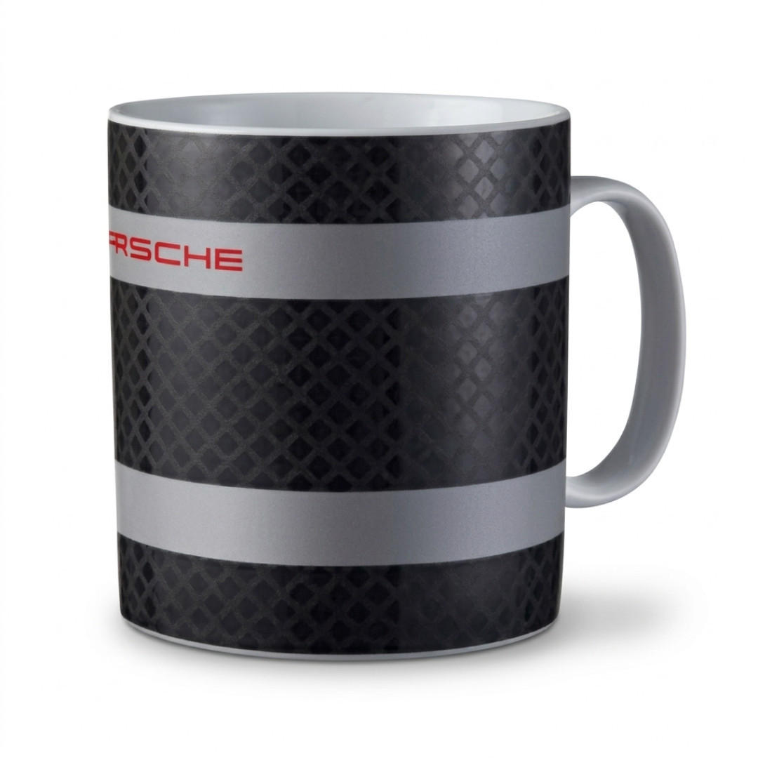 Porsche Kaffeebecher Schwarz, Grau, Rot