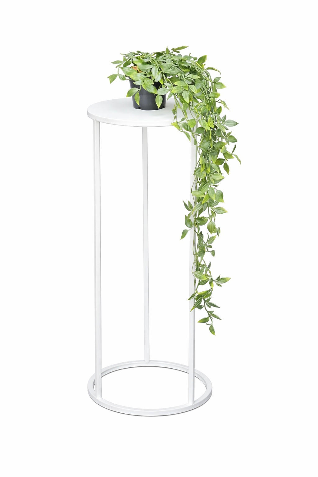 BLUMENHOCKER Metall Weiß Rund 60 cm - Weiß, Metall (25/60/25cm) - DanDiBo