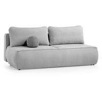 SCHLAFSOFA Darling 2-Sitzer, mit Bettkasten, Hellgrau - Hellgrau, Textil (210/92/100cm) - Beautysofa